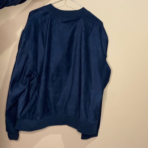 NYDJ faux suede bomber jacket - Picture 7 of 7